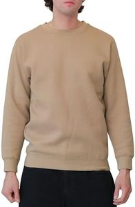 G-Style USA Basic Solid Crewneck Sweatshirt MSC13126 - Sand - Medium