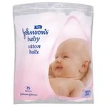 Johnson's baby cotton balls 75pack - pack of 2