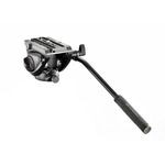 Manfrotto MVH500AH, Lightweight Fluid Video Head with Flat Base, Sliding Plate for Rapid Camera Connection, Supports Multiple Tripods