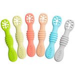 Baby Spoon,Baby Learning Spoon Set,100% Extra Soft Silicone BPA Free,Feeding Spoon and Teething Aid for BabySilicone Spoon for Baby and Toddler Infant Children 4 Months +(6-Pack)