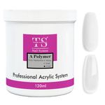 DUDUSTRONG Nail Acrylic Powder Professional Nail Art Powder for Nail Extension French Nails 120gm/4oz (CLEAR)