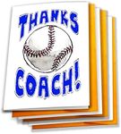 Play Strong 3-Pack Thanks BASEBALL Coach You're Awesome (5x7) Greeting Thank You Cards Set Amazing for Baseball Players, Teams, Coaches, Family and Fans - Your Coaches Will Love 'Em!