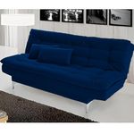 AMATA Eagle Sofa Cum Bed with Two Cushions Perfect for Home Living Room and Guests (Royal Blue 2, Medium)