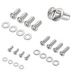 FandWay TV Mount Hardware Kit, VESA TV Mount Screws for TV and Monitor Mounts Bracket Fixing 24pcs M4 M6 M8 Stainless Steel Screws Washers