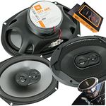 JBL Club 9630 480 Watts 6x9 Club Series 3-Way Coaxial Car Speakers with Gravity Magnet Phone Holder Bundle