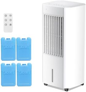 Electactic Portable Air Cooler,3 In 1 Swamp Cooler with Ice Packs,15H Timer,3 Speeds & Modes,Windowless AC for Apartments,Bedroom,Office,45dB Quiet,Pet-Friendly,Off White