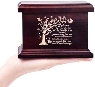 6 Inches Small Urns for Human Ashes Small Wooden Urns for Ashes, Keepsake Urns for Men Women Urns for Ashes Small Keepaske Ashes Holder, Funeral Urns, Wooden Urns Box and Casket-Tree