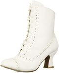 Ellie Shoes Women's 253-SARAH Mid Calf Boot, White, 6 UK