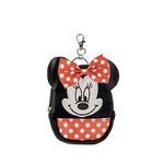 DISNEY Minnie Mouse Black and Red Mini Backpack Keychain