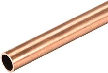 uxcell Copper Round Tube, 6mm OD 0.5mm Wall Thickness 300mm Long Straight Pipe Tubing