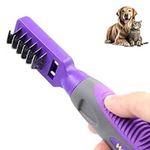 Small Dog Mat Remover by Hertzko – Grooming Comb, Brush for Dogs, Cats, Small Animals - Dematting Tool, Dog Brush for Tangles & Knots for Long Haired Dogs, Short Haired Dogs, and Rabbit Bedding