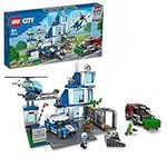 LEGO 60316 City Police Station with Van, Garbage Truck & Helicopter Toys, Gifts for 6 Plus Year Old Kids, Boys & Girls with 5 Minifigures and Dog Toy