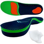 Plantar People Orthotic Insoles Full Length with Arch Supports & Silicone Heel Pads, Metatarsal and Heel Cushion for Plantar Fasciitis Treatment (M)