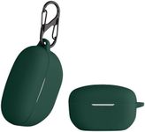 kwmobile Case Compatible with Sony WF-1000XM5 Case - Silicone Cover Holder for Earbuds - Dark Green