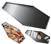 32'' Extra Large Halloween Coffin Charcuterie Boards, Black Coffin Serving Tray Cheese Board for Halloween Party Serving Food Dishes,1Pcs