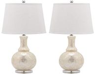 Safavieh Lighting Collection Shelley Gourd White 24.75-inch Table Lamp (Set of 2) by Safavieh