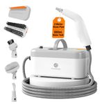 HomeBasic Steam Cleaner 1200W | Portable Handheld Steam Cleaning Machine with 850ml Tank, 2M Hose & 5 Brush Attachments | Kitchen Bathroom Tile Grout Car Spot & Deep Cleaner (220V, 50Hz)