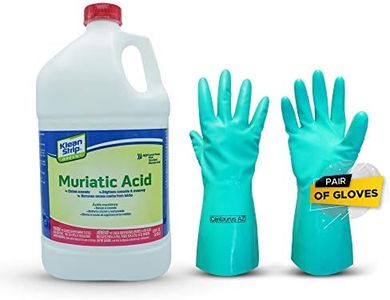 Klean Strip Green Muriatic Acid-Eco friendly Brightens Masonry Etch Concrete Removes Excess Mortar from Bricks and Cleans Algae and Scum-1 Gallon Plus Centaurus AZ Chemical Resistant Gloves