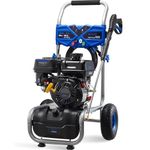 MUTAOMAY 3500PSI Gas Pressure Washer, 2.3GPM Gas Powered High Pressure Clean Machine with 209CC Engine, 4 Adjustable Nozzles, 25 ft High Pressure Hose for Cleaning Walls, Terraces, Vehicles, Gardens