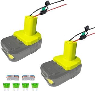 2 Packs Power Wheels Adapter for Ryobi 18V Battery with Fuse & Wire terminals, 12 Gauge Wire, Power Connector for Rc Car, Robotics, Rc Truck,for Ryobi 18V P100 P102 P103 P107 P108 Battery