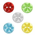 Buttons - 100 Mixed Baby Star Buttons Size 22 (14mm) - Ranbow Round Buttons for Baby Cardigans, Sewing Baby Clothes, Knitting Dolls (Random Colors)