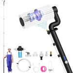 Electric Solar Panel Cleaning Brush and Pole, 6.2M Solar Panel Cleaning Kit with Soap Dispenser, Telescopic Water Fed Pole, Window Washing Kit for Conservatory Roofs, Windows, PV System