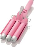 Alure Three Barrel Curling Iron Wand Hair Waver with LCD Temperature Display - 1 Inch Ceramic Tourmaline Triple Barrels, Dual Voltage Crimp