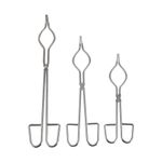 ULTECHNOVO Crucible Tongs, Stainless Steel Crucible Tongs Laboratory Tongs Chemistry Crucible Tongs Foundry Tongs Flask Beaker Clamp 200mm 250mm 300mm Length for Melting Chemical Experiment (3pcs)