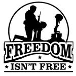 LYOMAN® Car Sticker Exterior Army Freedom Isn't Free Decals Vinyl Graphic Black Pack of 1