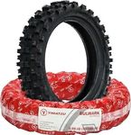 Yimatzu Bulwark 3.00-10 (70/100-10) Off-Road Tire - Front/Rear 4PR (4 Ply) for 50cc to 125cc all Dirt Bikes, Motocross Pit Bikes - Honda CRF250L, Yamaha YZ250F, Kawasaki KLX250S, Suzuki DR-Z400SM