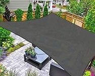 AsterOutdoor Sun Shade Sail Rectangle 10' x 13' UV Block Canopy for Patio Backyard Lawn Garden Outdoor Activities, Graphite