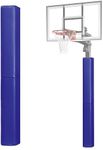 ProSlam Blue Basketball Pole Pad 72" Tall and 2" Thick Fits 4x4 Inch Pole All-Weather Durable UV-Resistant Waterproof Square Basketball Pole Padding for Player Protection and Safety