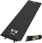 Trail Self Inflating Camping Mat 5cm Thick Single Inflatable Mattress And Bag Black