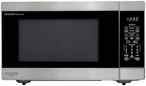 SHARP Countertop Microwave Oven with Removable 16.5" Carousel Turntable, 1200 Watt, 2.2 Cubic Feet, Stainless Steel