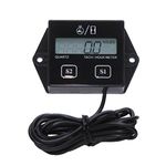 Digital Tachometer,RPM Meter, Inductive Hour Meter for 2 Stroke & 4 Stroke Small Engine, Replaceable Battery Waterproof Tachometer for Marine ATV Motorcycle UTV