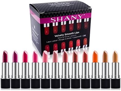 SHANY Slick & Shine Multi-Colored Lipstick Set - 12 Matte Lip Colors Long Lasting & Moisturizing Lip Shades In A Premium Packaging Gift Box with Vitamin E and Aloe Vera.