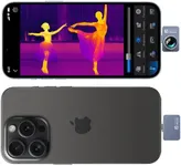 Thermal Camera for iPhone, P2 Pro Thermal Imager with Macro Lens, Infrared Camera with 256 × 192 IR Resolution, 15X Zoom, -4℉ to 1112℉ Temp Range Thermal Imaging Camera for Phone (iOS)