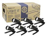 Aquascape 1 Watt LED Pond and Garden Spotlight Pack (Set of 6), Waterproof | 84045, Brown