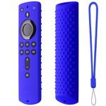 Dealfreez Silicone Remote Cover Compatible for Fire TV Stick 4K All Alexa Voice Remote Protective Case with Loop (C-Royal Blue) [Remote NOT Included]