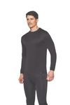 Terramar Men's Thermasilk Filament Crew Tall (Black, Large)