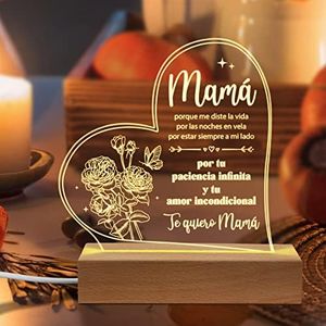 Niyewsor Regalo Madre, Regalo para Mamá Luz Nocturna, Regalos Originales Madre, Regalos Mamá Cumpleaños, Día de la Madre Regalos para Madre