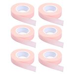 6 Rolls Pink Eyelash Tape, JASSINS Adhesive Fabric Eyelash Tapes, Adhesive Breathable Micropore Fabric Tape for Eyelash Extension Supply,9 m/10 yard Each Roll (Pink)