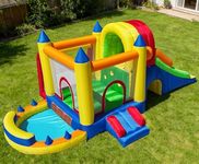 Baralir Inflatable Bouncy Castle, 8 in 1 Large Bounce House with Blower for Kids and Toddlers, Outdoor Indoor Backyard Inflatable Bouncers with Two Slides