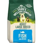 James Wellbeloved Complete Dry Adult Large Breed Dog Food Fish and Rice, 15 kg