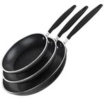 Granitestone Non Stick Frying Pan Set, 3 Pc Frying Pans Nonstick, 8” 10” 12” Induction Frying Pans, Egg Pans, Ultra Durable, Ultra Nonstick, Stay Cool Handle, Stovetop Oven Dishwasher Safe, Toxin Free