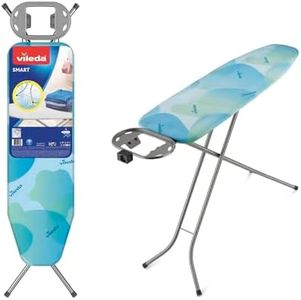 Vileda Smart Ironing Board, Blue, 114 cm long x 34 cm wide x 75-91 cm high