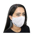 Step Ahead ® | 10 Pack Triple Layer Cotton White Face Mask (Pack of 10) | Unisex Reusable Fashion Washable | Nano Mesh Water Repellent Layer | Protects from Dust, Pollution, Droplets | UK Seller