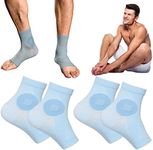 Yanmide 2Pairs Neuropathy Socks for Men and Women - Soothe Relief Socks for Neuropathy Pain Women - Plantar Fasciitis Socks - Anti Fatigue Compression Foot Sleeve Support Brace Sock (L, Blue)