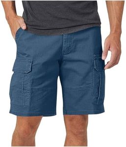 Cargo Shorts for Men 5 Inch Inseam Lightweight Quick Dry Casual Work Summer Outdoor Hiking Golf Active Wear Multi Pocket 02# Blue Medium