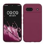 kwmobile Case Compatible with Google Pixel 8a Case - Protective Slim TPU Phone Cover - Soft Matte Finish - Magenta Purple